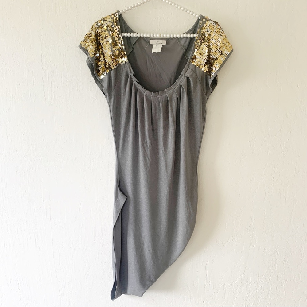 By Malene Birger Asymmetrical Sequin Blouse